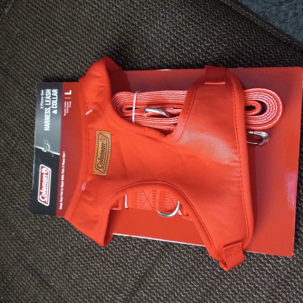 Coleman dog harness/collar/ leash...